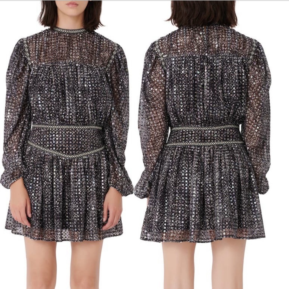 Maje Sequined Mini Dress